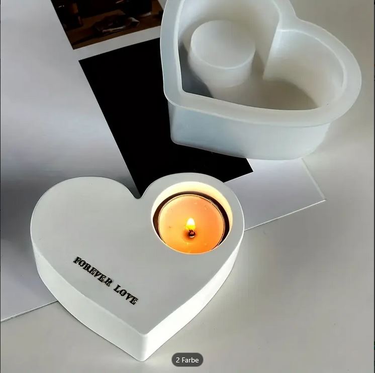 Kerzenform Herz 1 Teelicht