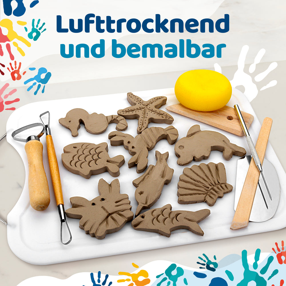 Bastelton Lufttrocknend und bemalbar