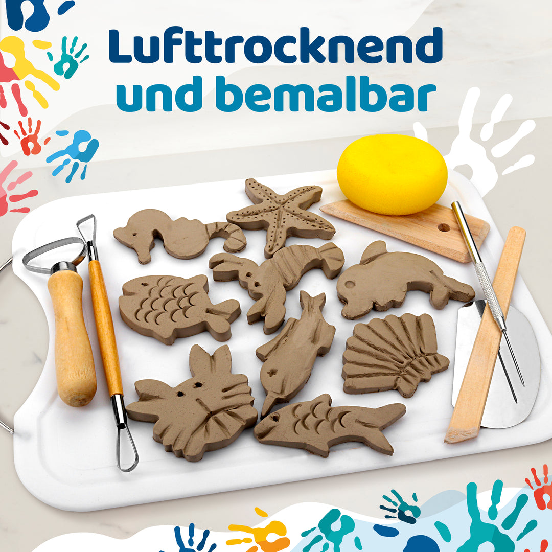 Bastelton Lufttrocknend und bemalbar
