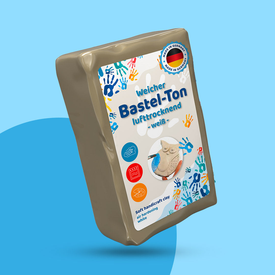 Bastelton auf einen blauen Hintergrund