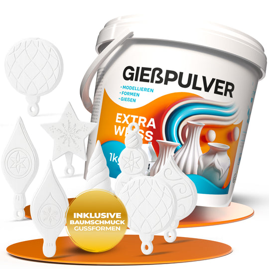 Gießpulver Weihnachts- SET inkl. Silikonformen