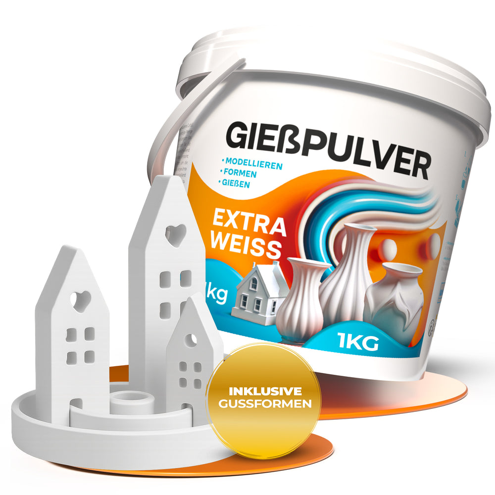 Gießpulver Weihnachts- SET inkl. Silikonformen