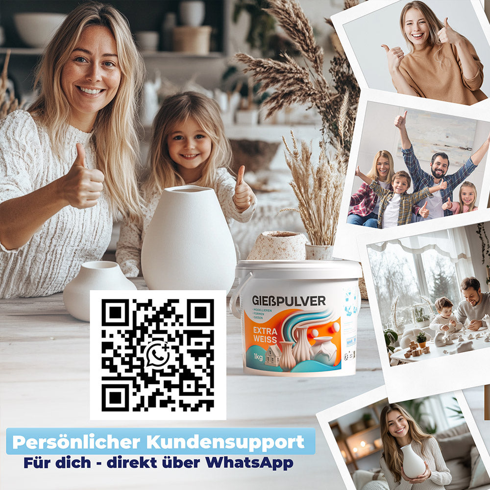 Gießpulver Extra Weiß, Premium Gips zum Gießen