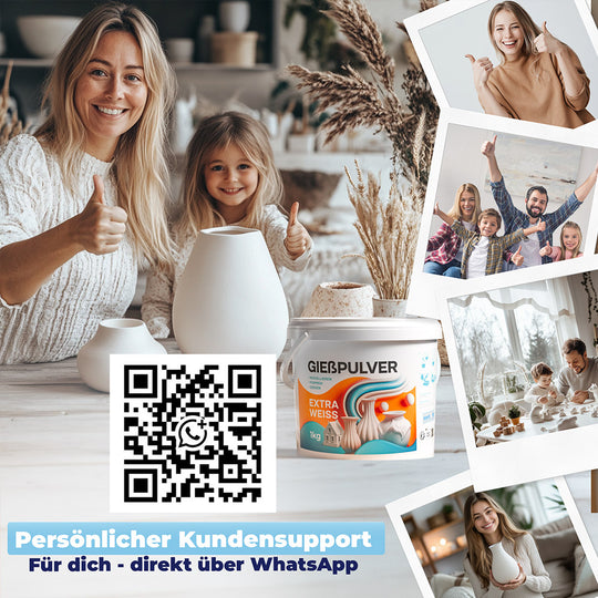 Gießpulver Extra Weiß, Premium Gips zum Gießen