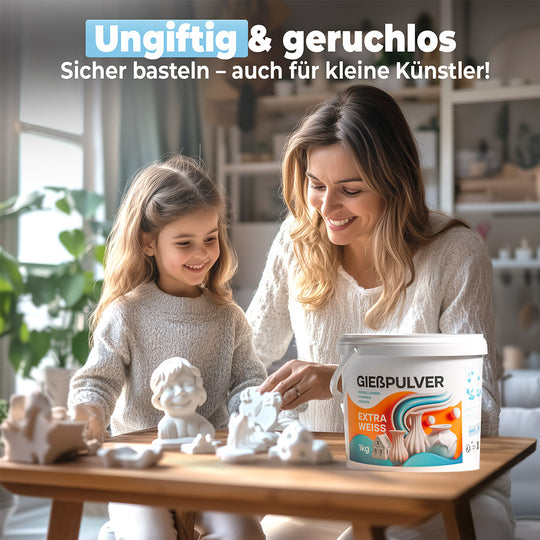 Gießpulver Extra Weiß, Premium Gips zum Gießen