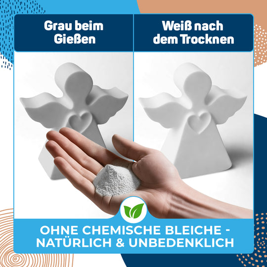 Modellpulver, Premium Gips zum Gießen, Alabastergips