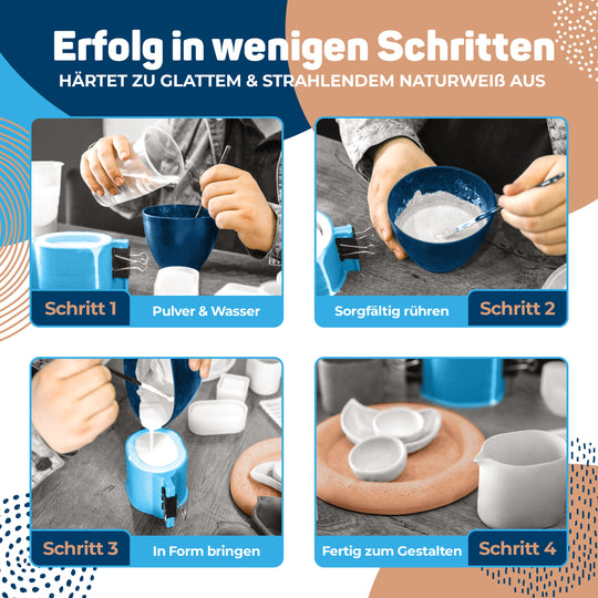 Modellpulver, Premium Gips zum Gießen, Alabastergips