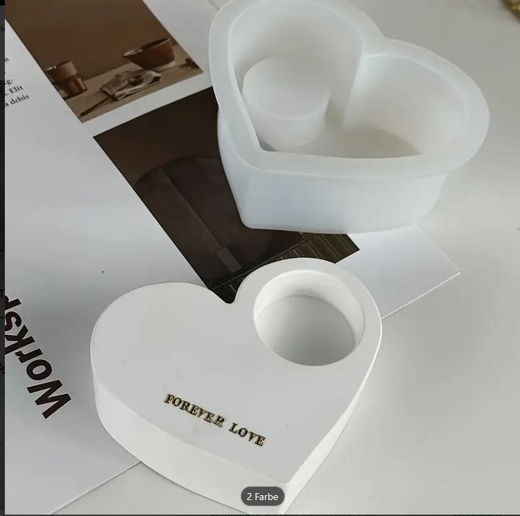 Kerzenform Herz 1 Teelicht