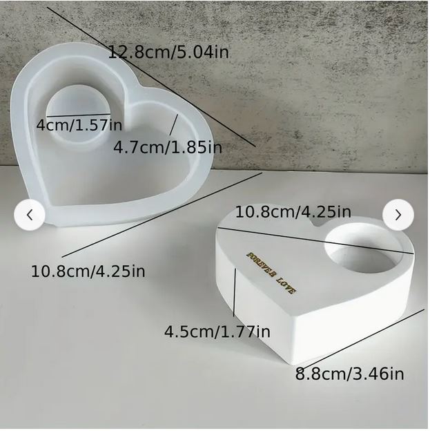 Kerzenform Herz 1 Teelicht