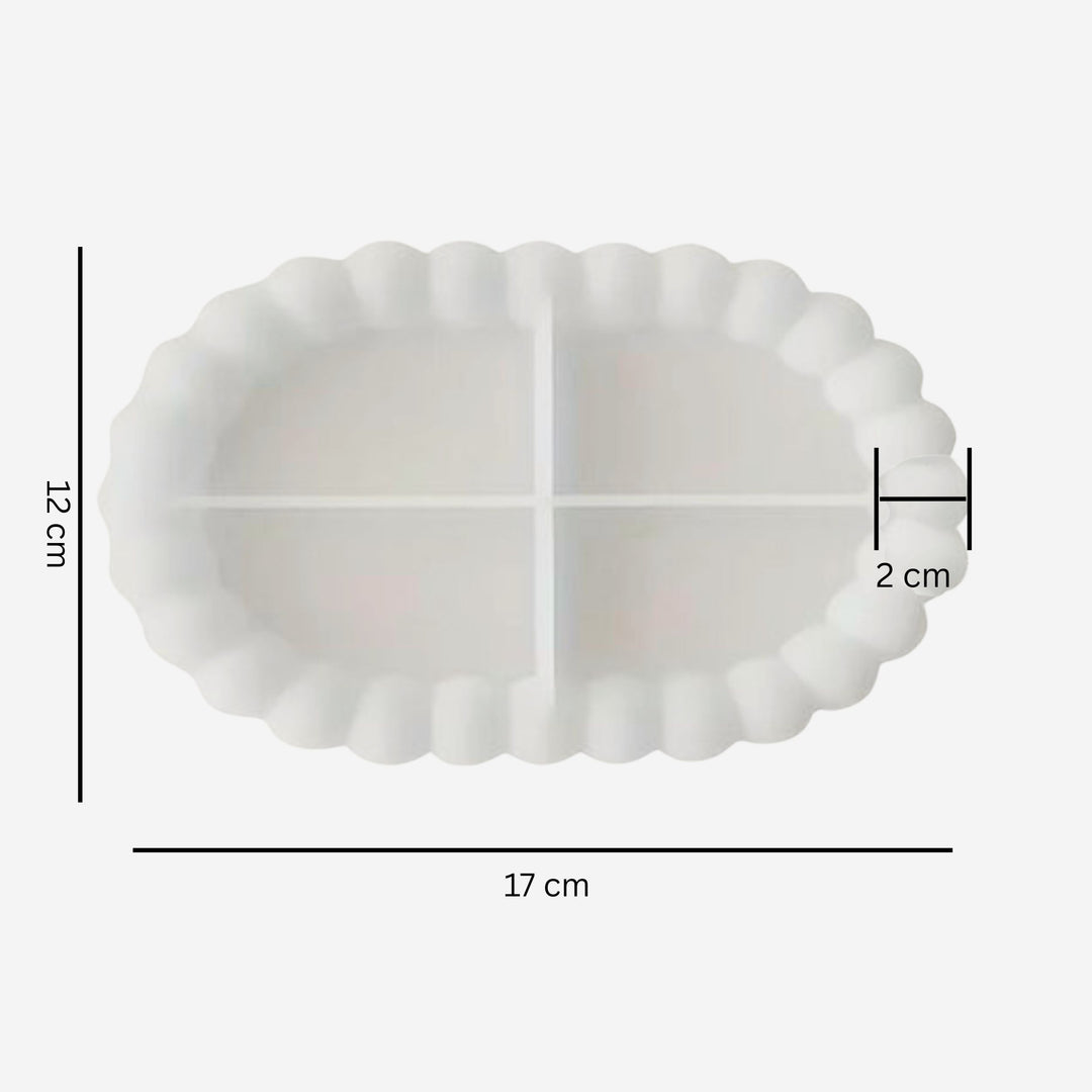 Untersetzter Schmucktablett oval Blasen groß